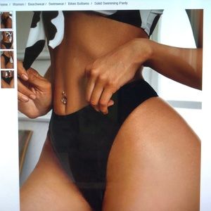 High cut, cheeky bathing suit bottom